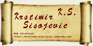 Krstimir Sisojević vizit kartica